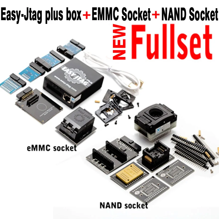 Juego completo Easy Jtag plus box, caja Jtag plus, enchufe EMMC y enchufe NAND, Nueva Versi&oacute;n-5