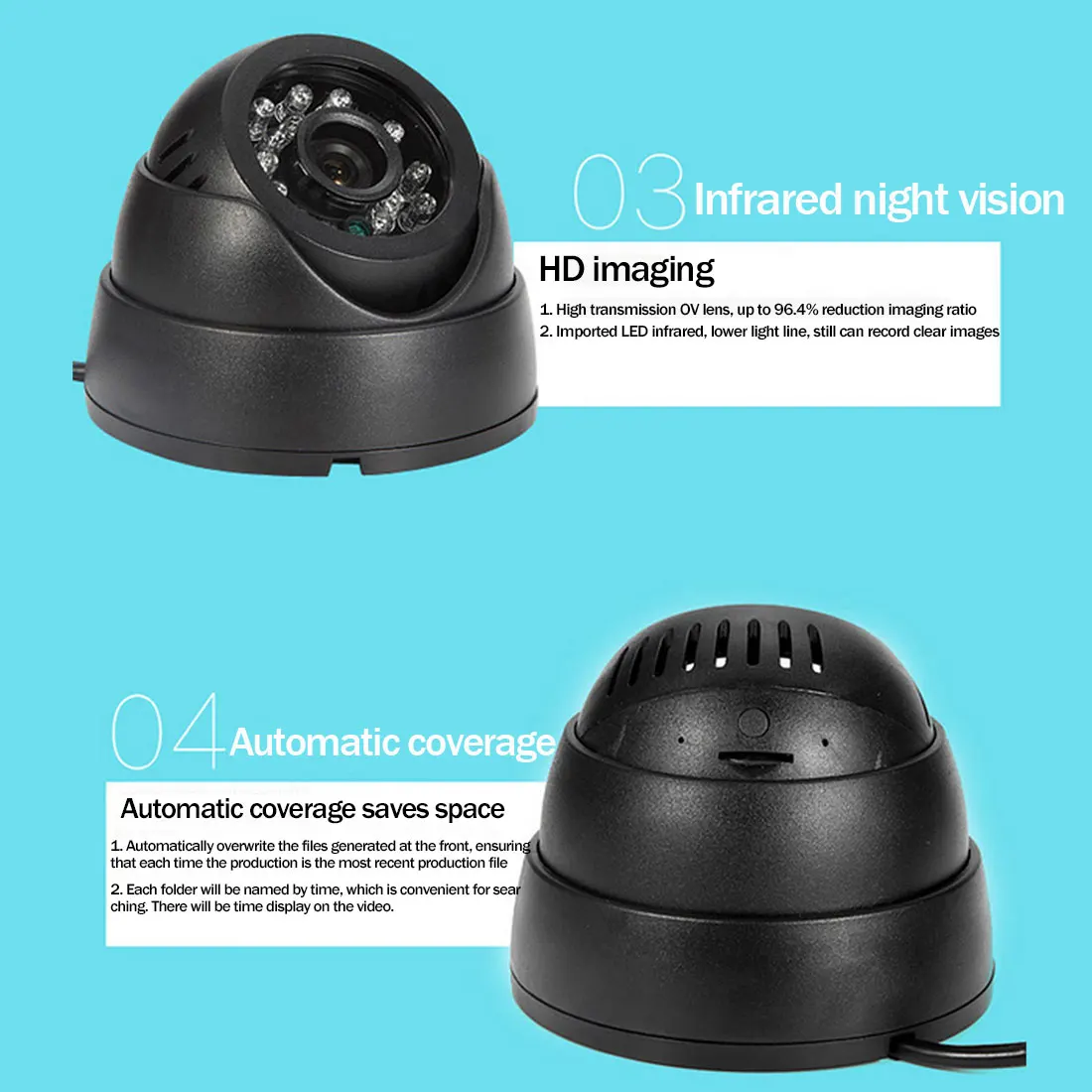 USB camera Non wiring HD Dome Camera Security System IP66 IR Cut Night Vision camera IP camera Warterproof camera
