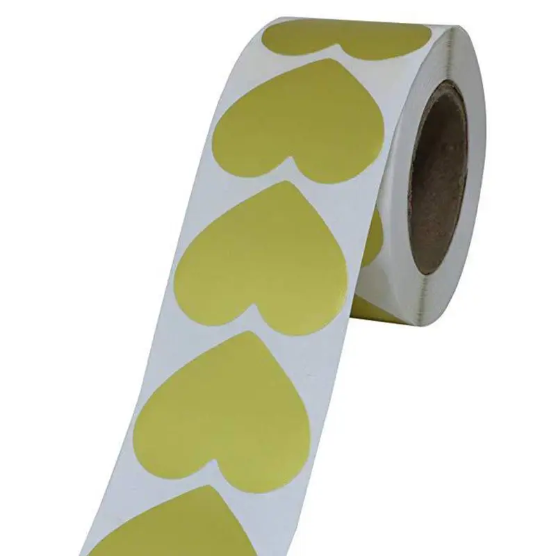 Наклейки в форме сердца 500 шт./рулон наклейки для скрапбукинга подарочная