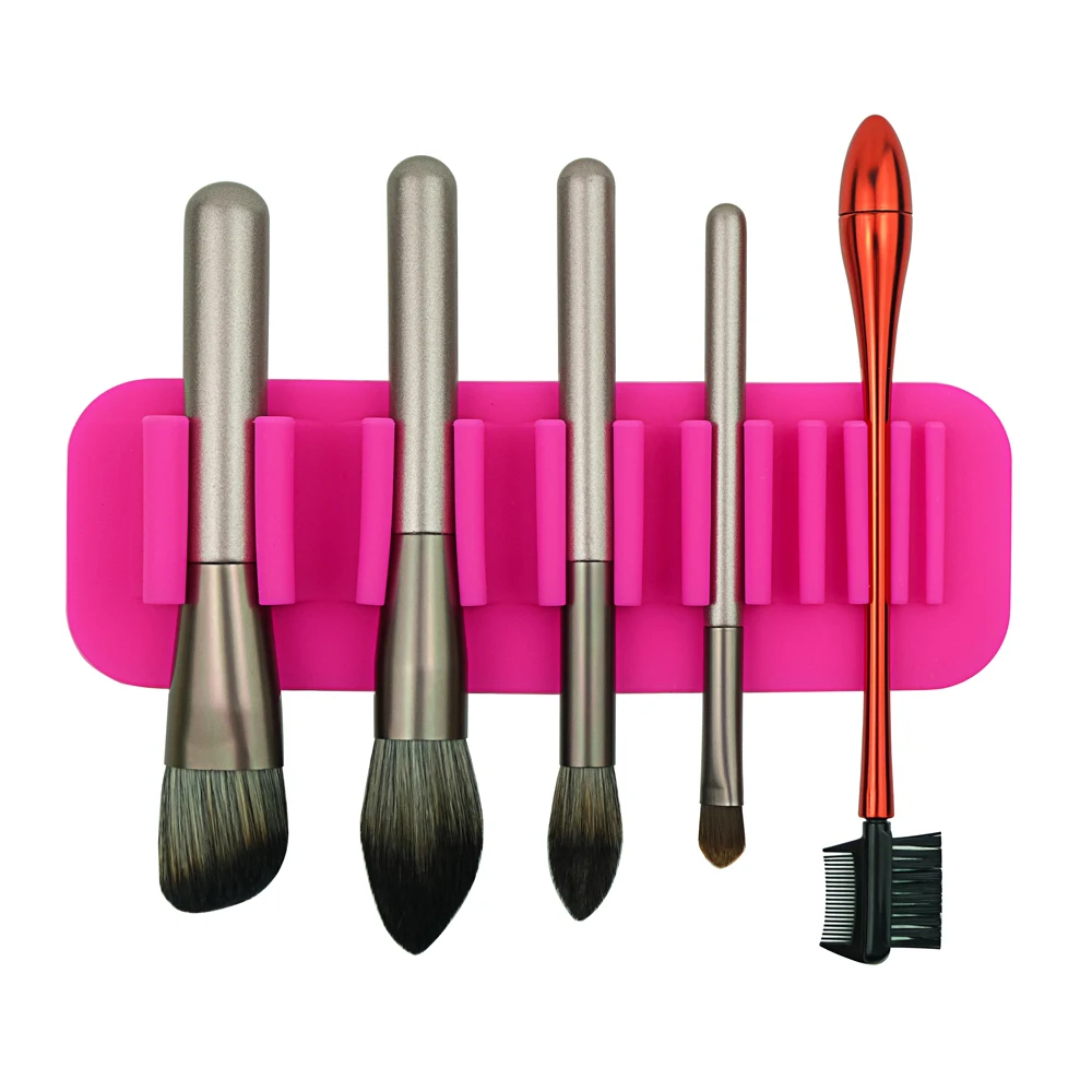 Силиконовый держатель кистей для макияжа подставка органайзера косметичка |