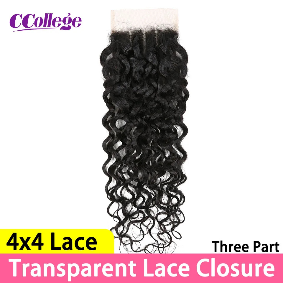 CCollege кружевная застежка только человеческие волосы волнистые прозрачные