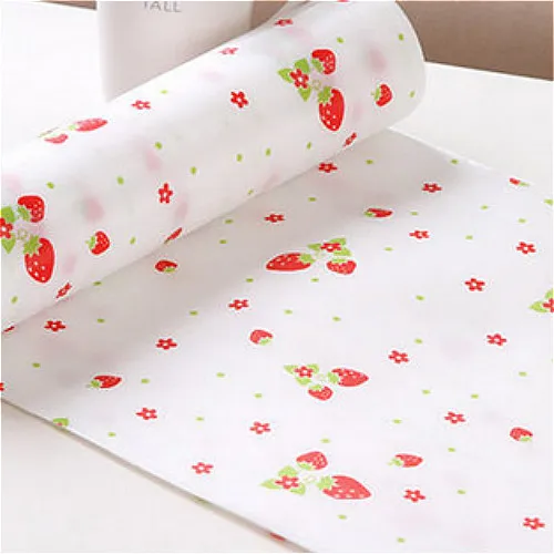 Red strawberries 3 м* 30 см милый Принт водонепроницаемый нескользящий теплоизолированный Противоскользящий коврик для стола для кухонного ящика обеденная миска коврик - Цвет: Red strawberries