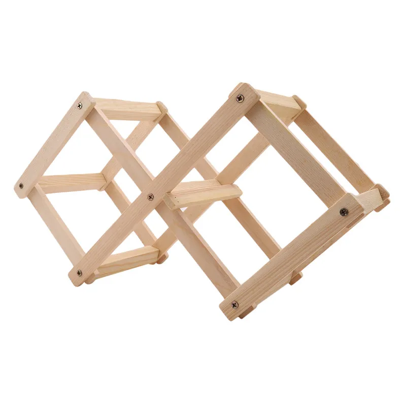 Классическая деревянная подставка для красного вина 3 держателя бутылок