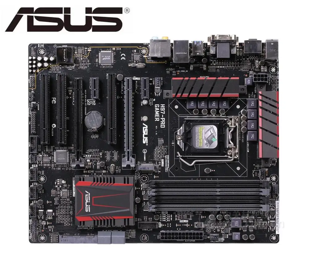 Günstig Desktop-Motherboard Asus H97-PRO GAMER Sockel LGA 1150 I7 I5 I3 DDR3 SATA3 USB 3,0 ATX Mainboard PC