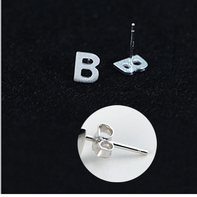 Персонализированные 36 серьги с буквами для женщин из стерлингового серебра 925