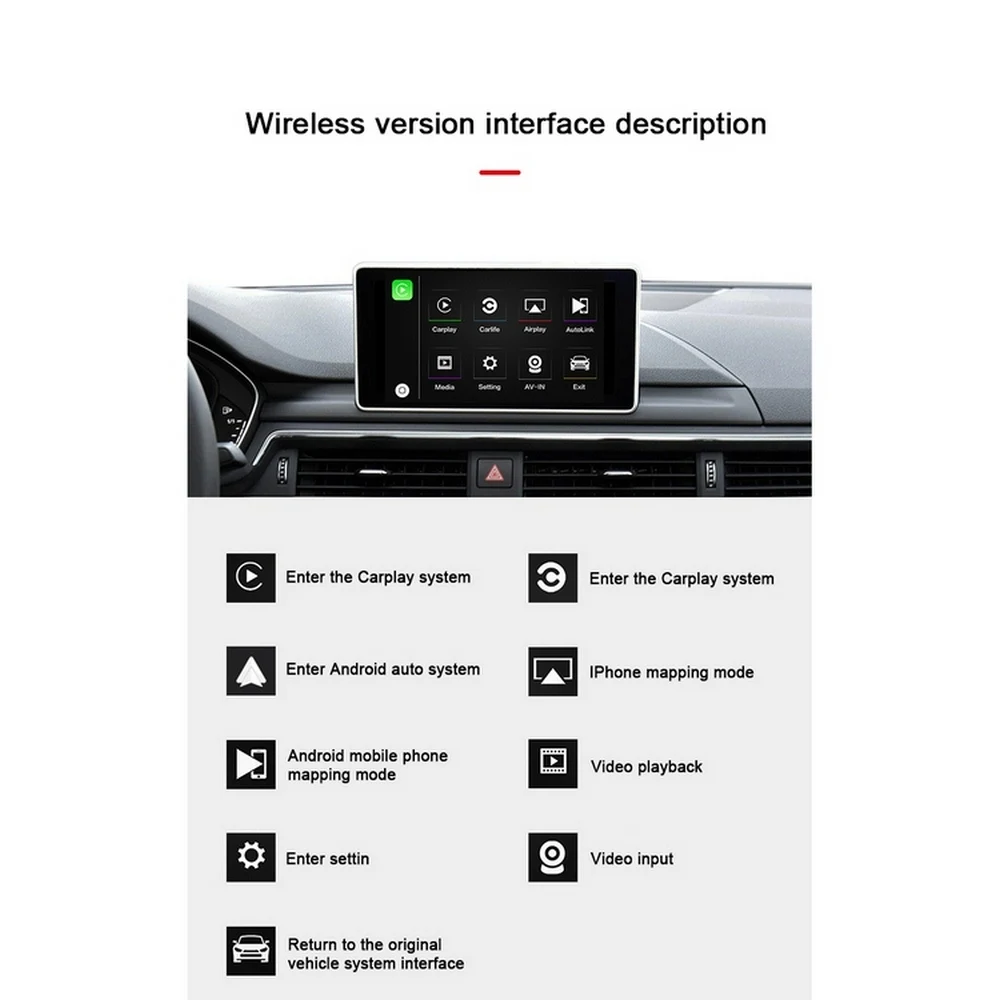 Carlinkit мультимедийный беспроводной Apple CarPlay и Android комплект для модернизации