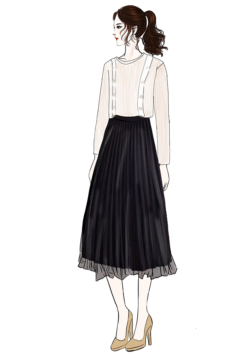 Вязаный женский осенний Модный пуловер с пуговицами свитер юбка из плюша одежда