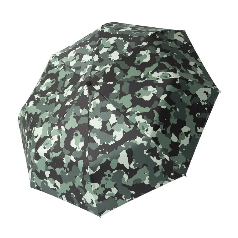 Ручной 3 складной зонт от дождя Для мужчин женщин военный камуфляж ветрозащитный