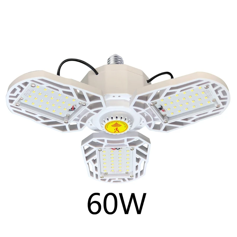 

LED Garage Light 60W Deformable LED Garage Ceiling Light with 3 Adjustable Panel U2JA