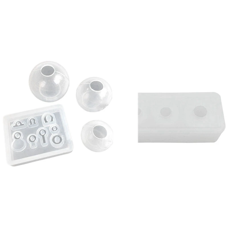 

Набор из 4 прозрачных форм для шариков и подвесок из смолы, силиконовая форма и 1x силиконовая форма, формы для яиц из эпоксидной смолы