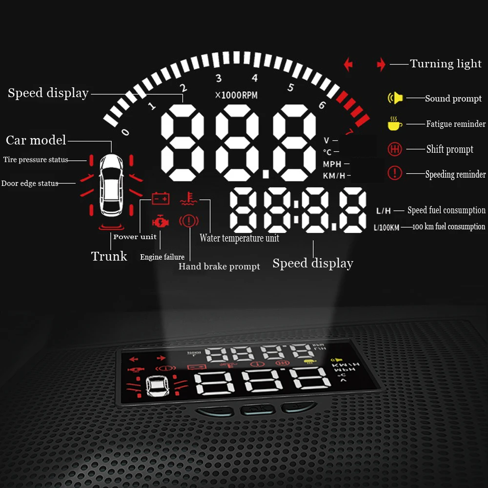 Бортовой компьютер автомобильный HUD Дисплей для Toyota Corolla/Levin 2019 безопасный экран