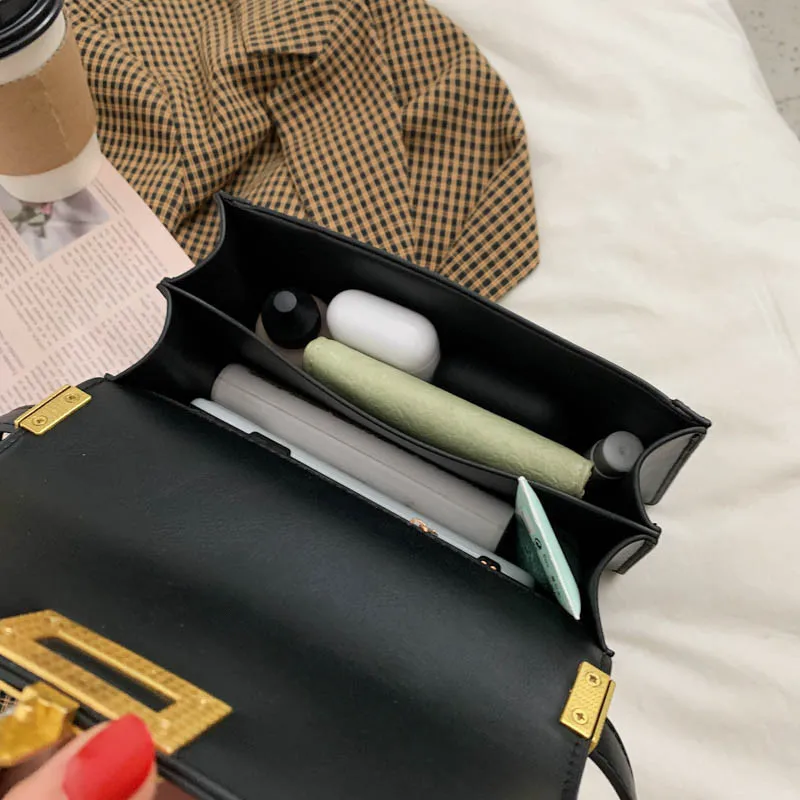 

Small Flap Crossbody Bags for Women 2021 New Fashion Solid Unique Lock Messenger Hand Bag Female Luxury Pu Leather Shoulder Bag