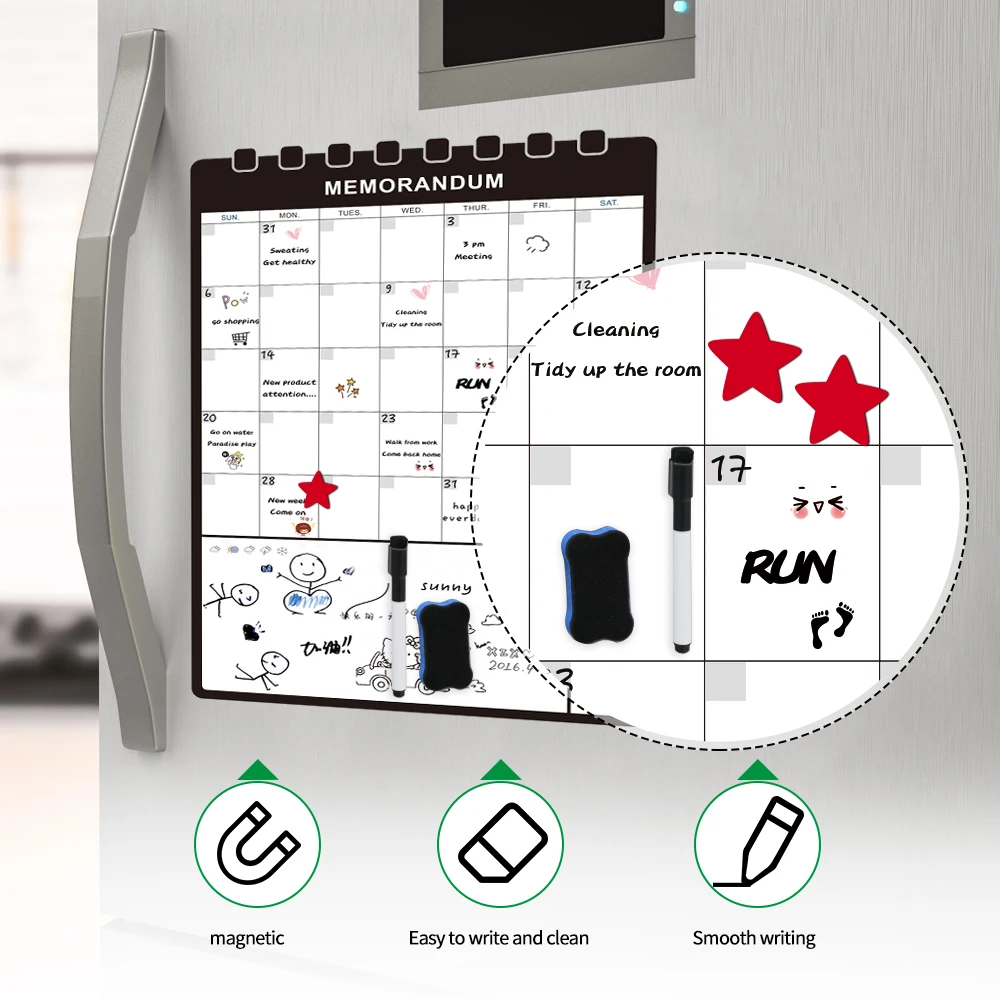 Магнитная доска лист ежемесячный ежедневник семья календари для холодильника