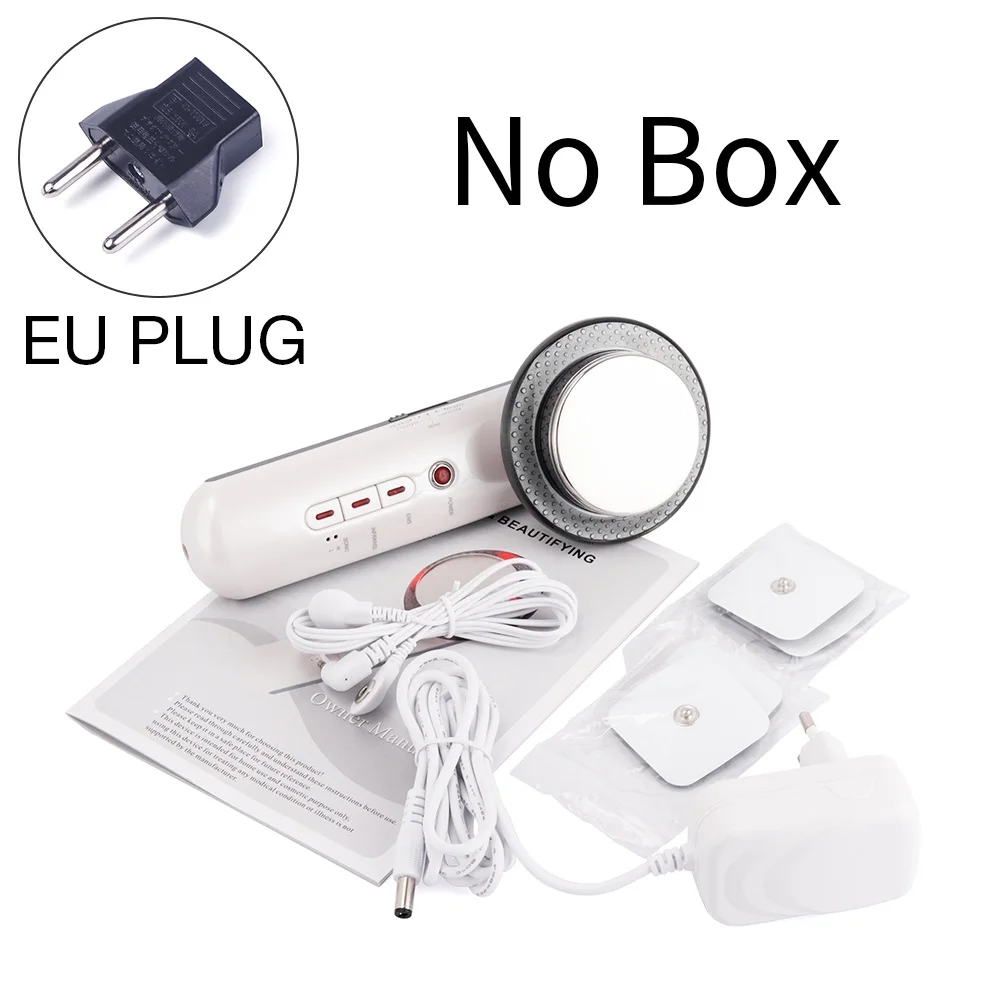 EU PLUG WITHOUT BOX Ультразвуковая кавитация EMS сжигатель жира тело похудение массажер потеря веса машина с пластырем Липо антицеллюлитный гальванический инфракрасный - Цвет: EU PLUG WITHOUT BOX