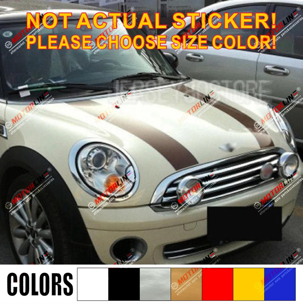 DIY 100 см Автомобильная капота наклейка полосы кофе цвет автомобиль винил подходит