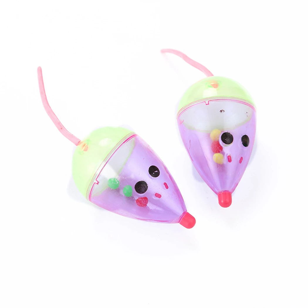 

2PCS Random Color Mice Toy Funny Interactive Pet Training Toy Cat Teaser Toy Cat Funny Favor Toy for Kittens Cats