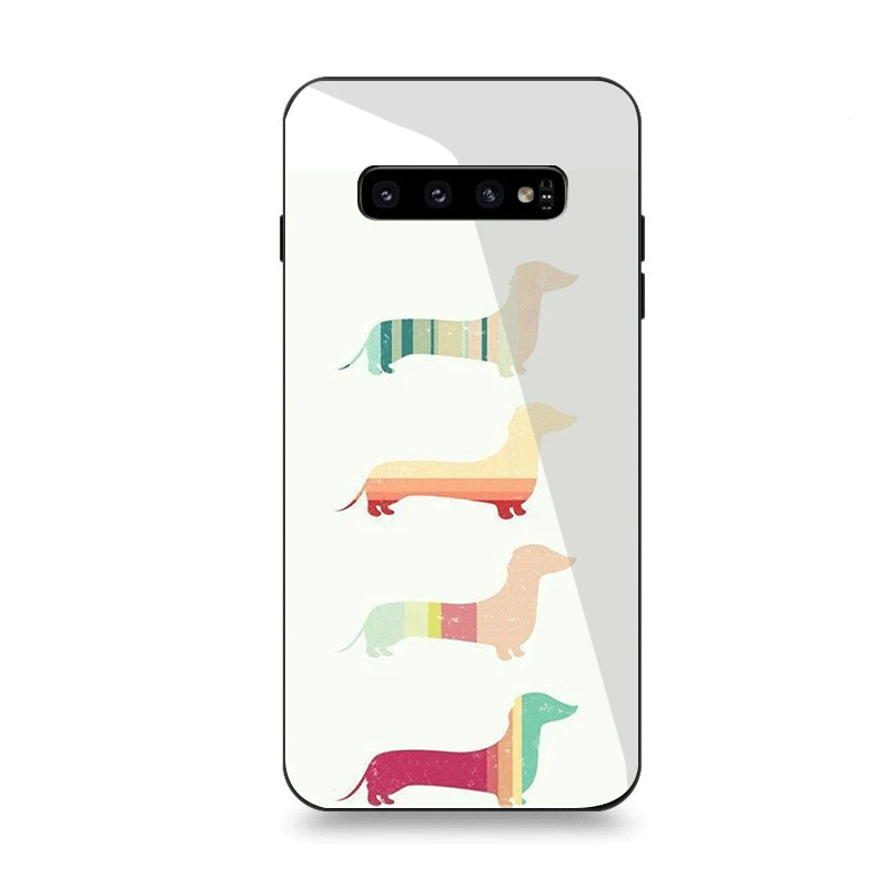 Чехол для телефона Стекло samsung A70 A50 A30 A40 A20 A60 A10 S7 край S8 S9 S10 плюс Животные собаки