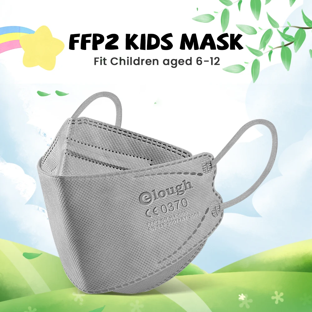 Elough Mascarillas FPP2 дети цветная рыба FFP2 KN95 маски 4 слоя многоразовая Корейская CE FFP2Mask FFP