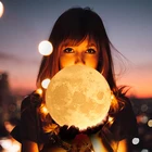 Настольный светодиодный светильник в виде Луны, ночник с 3D принтом, светодиодный светильник в виде Луны, ночник, персонализированная лампа для детей, подарки для жены, ночной Светильник