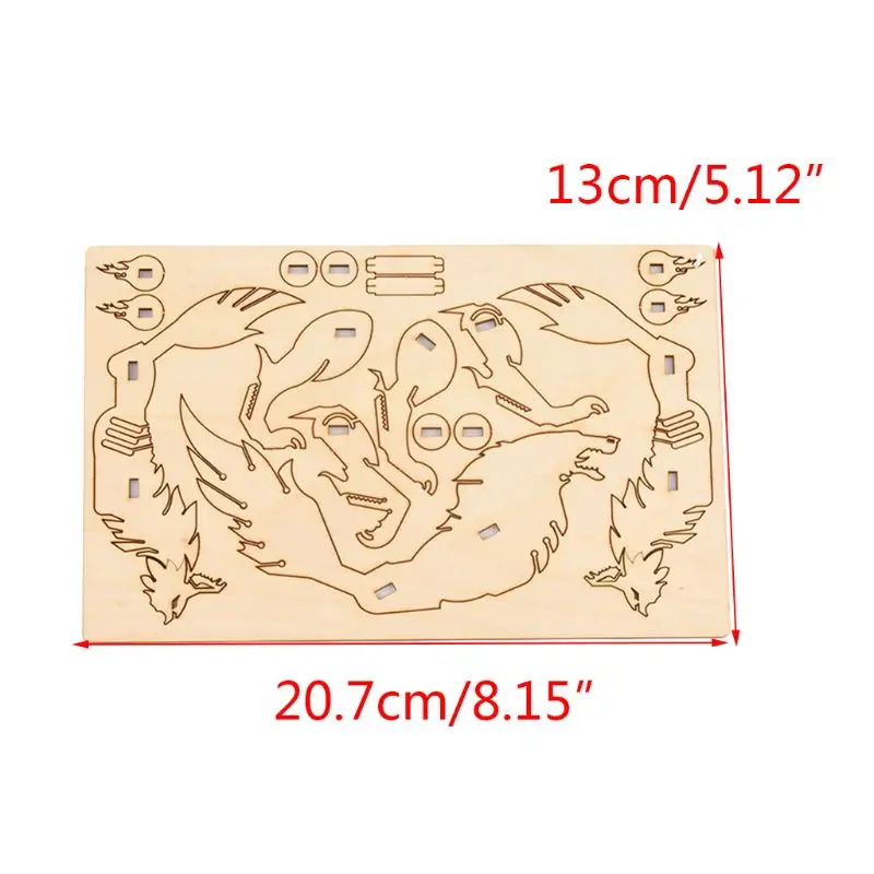 

C5AA 5Pcs/set Wooden Puzzle Simulation Animal Self-assembly DIY Model Toy for Kids Adults Craft Kits