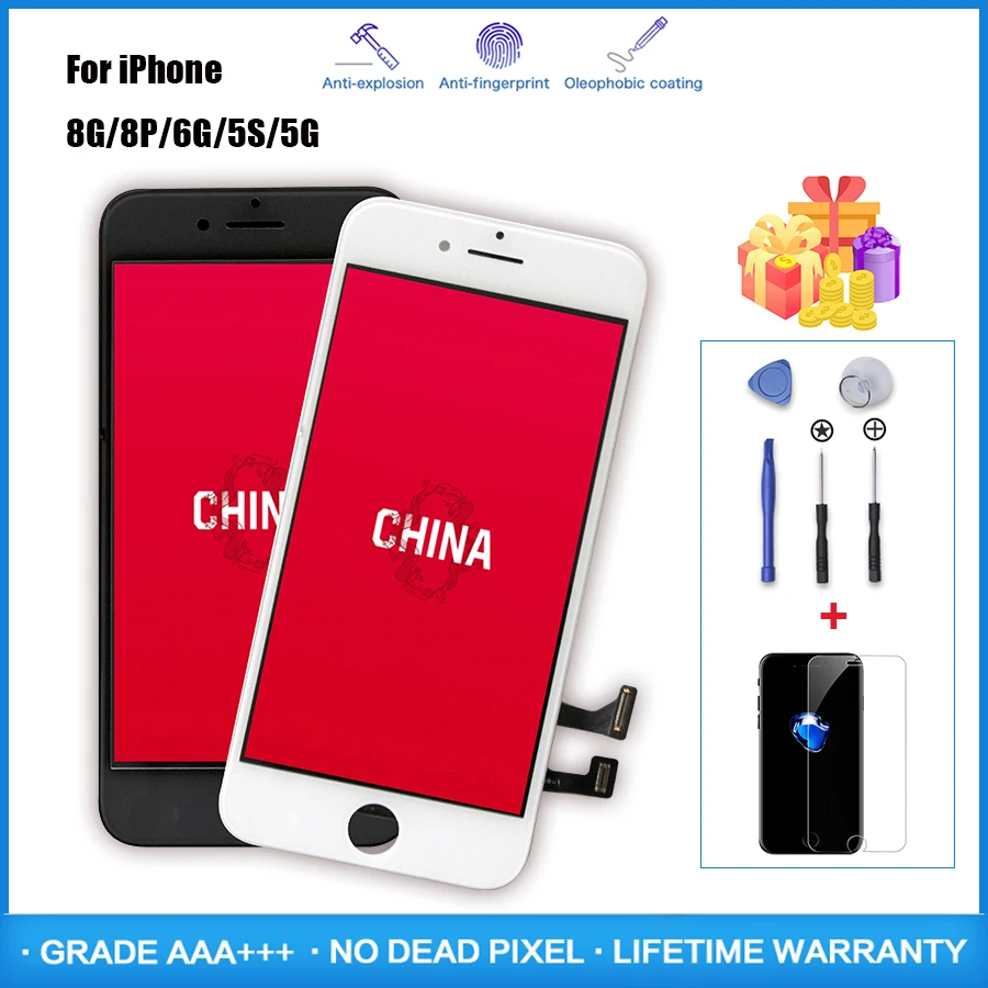 AAAAA качественный ЖК-дисплей Pantalla для iPhone 6 8 Plus замена экрана Celular сборка