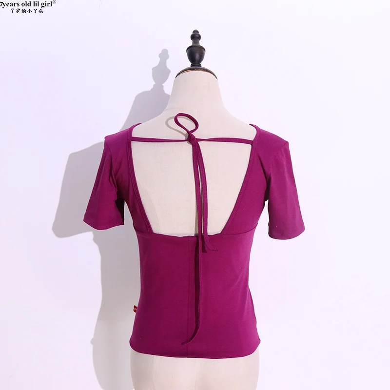 Женский тренировочный топ для танца живота из эластичного хлопка