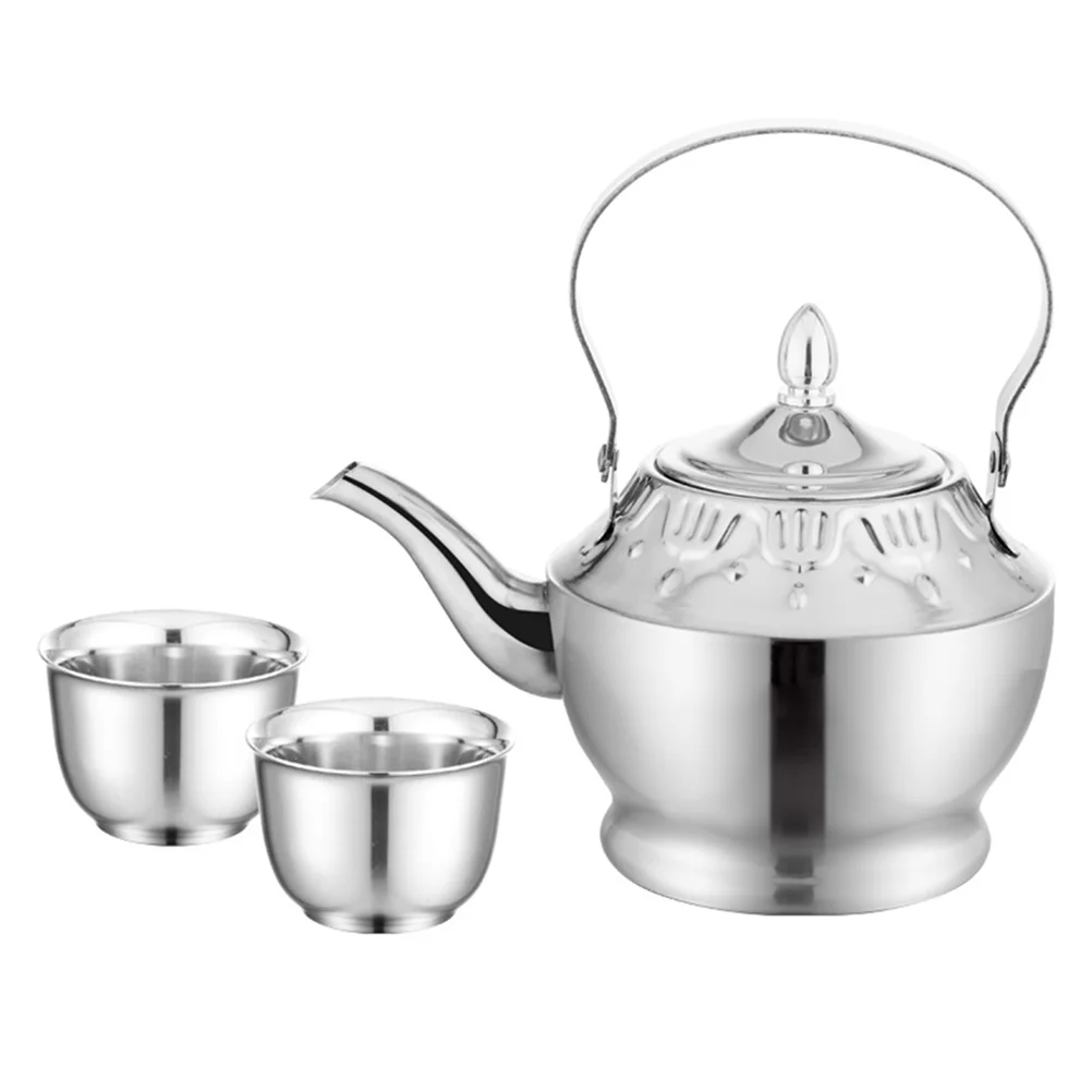 

1 Set Home Teapot Stainless Steel Home Teapot Useful Tea Cup for Making Tea