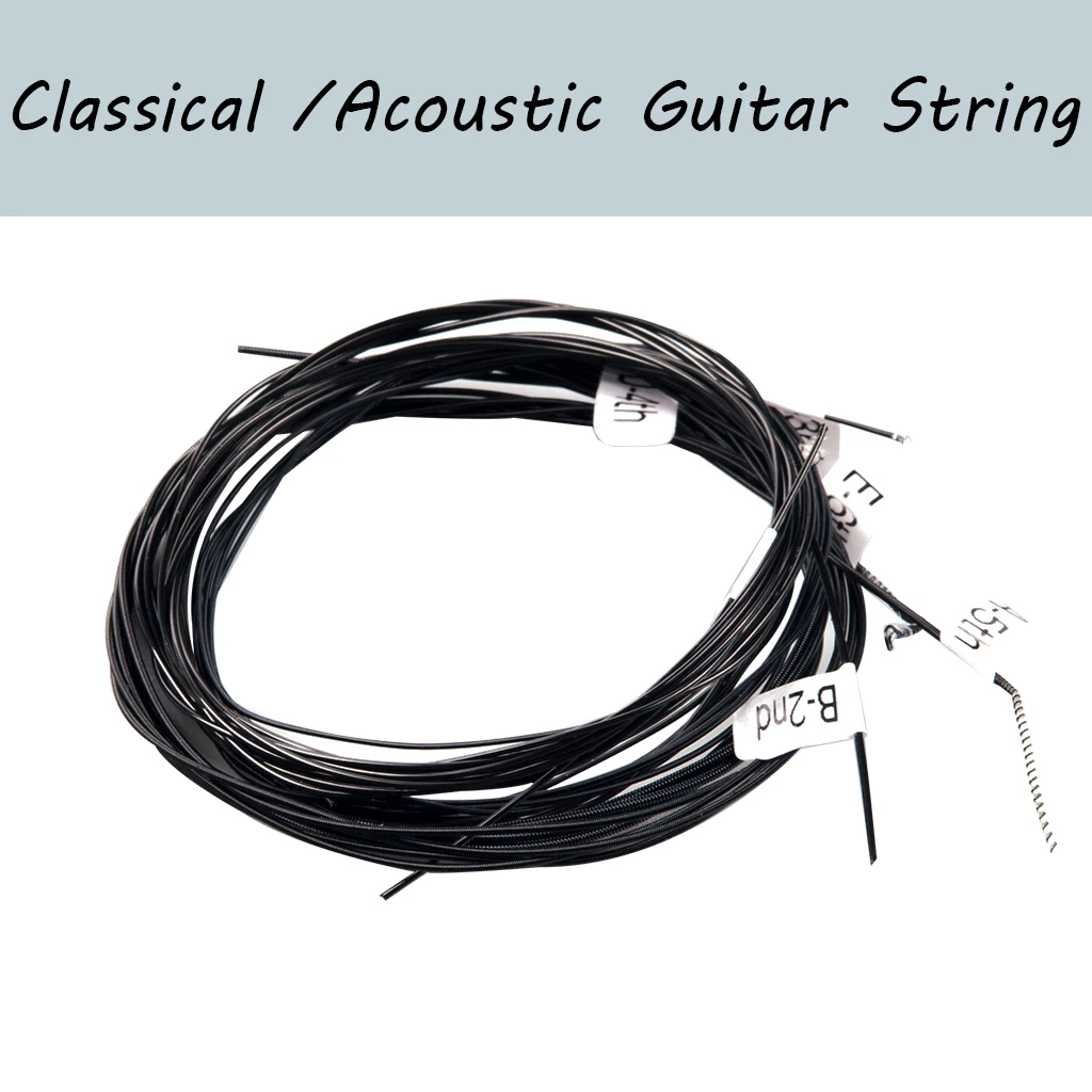 Алиса AC136BK N Классические гитарные струны черный нейлон 6 струн аксессуары|Детали