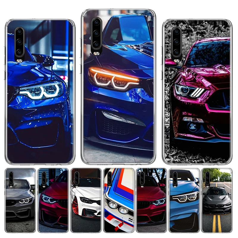 Сине красный чехол для Bmw мягкий силиконовый Huawei P40 P30 P20 Mate 30 20 10 P10 Pro + lite P Smart Z Plus 2019