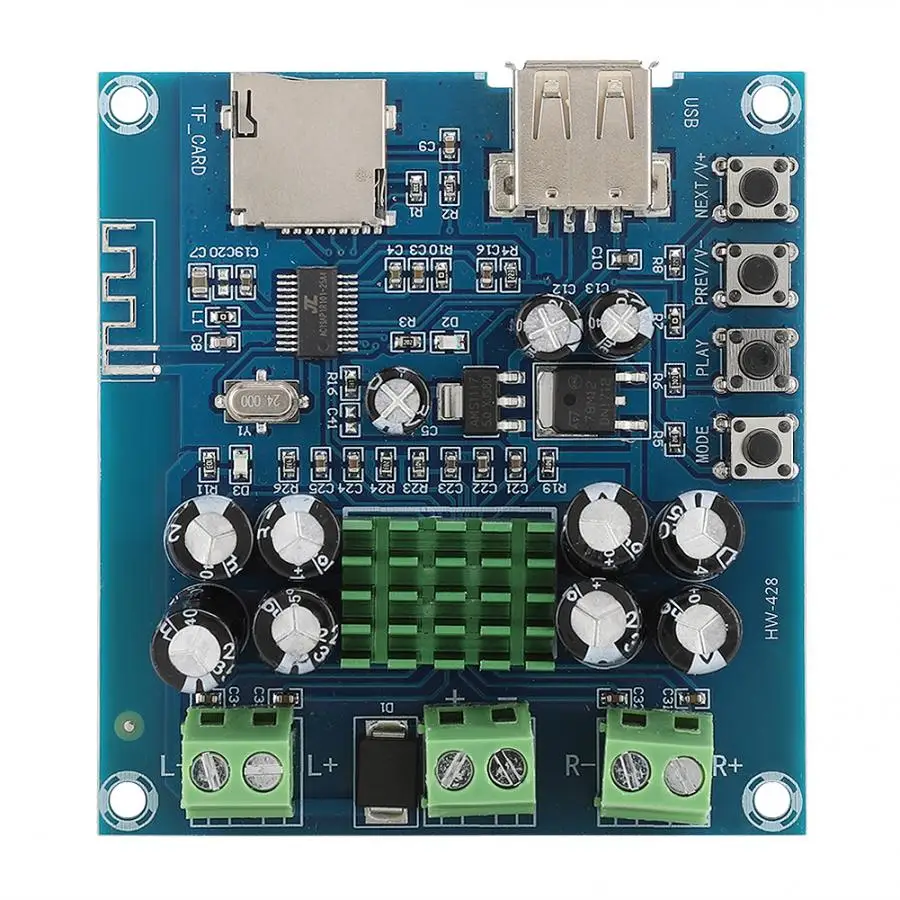 Двухканальная Плата усилителя мощности цифровой аудиосистемы Ndew Bluetooth Amp TPA3116D2