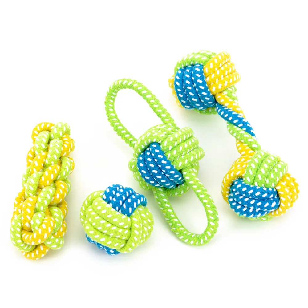 

Small Dogs Safe To Chewing And Playing Pet Toys Dog Toy Dog Chews Cotton Rope Knot Ball Grinding Teeth Odontoprisis Pet Toys Lar
