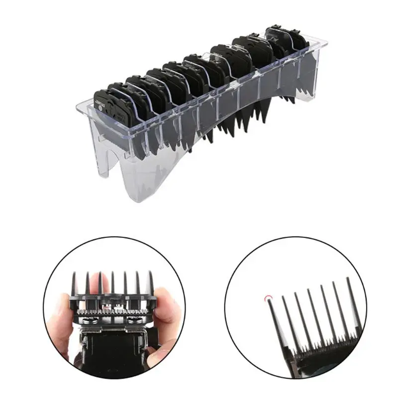 

Y98B 10PCS Hair Clipper Combs Guide Kit Magnetic Plastic Hairs Trimmer Limit Comb Attachments Professional Salon Tool