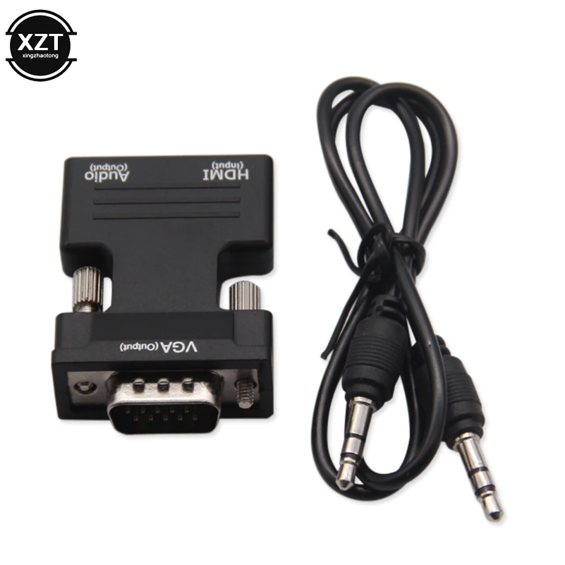 Переходник с HDMI мама на VGA папа аудиоадаптером поддержка 1080P преобразователь