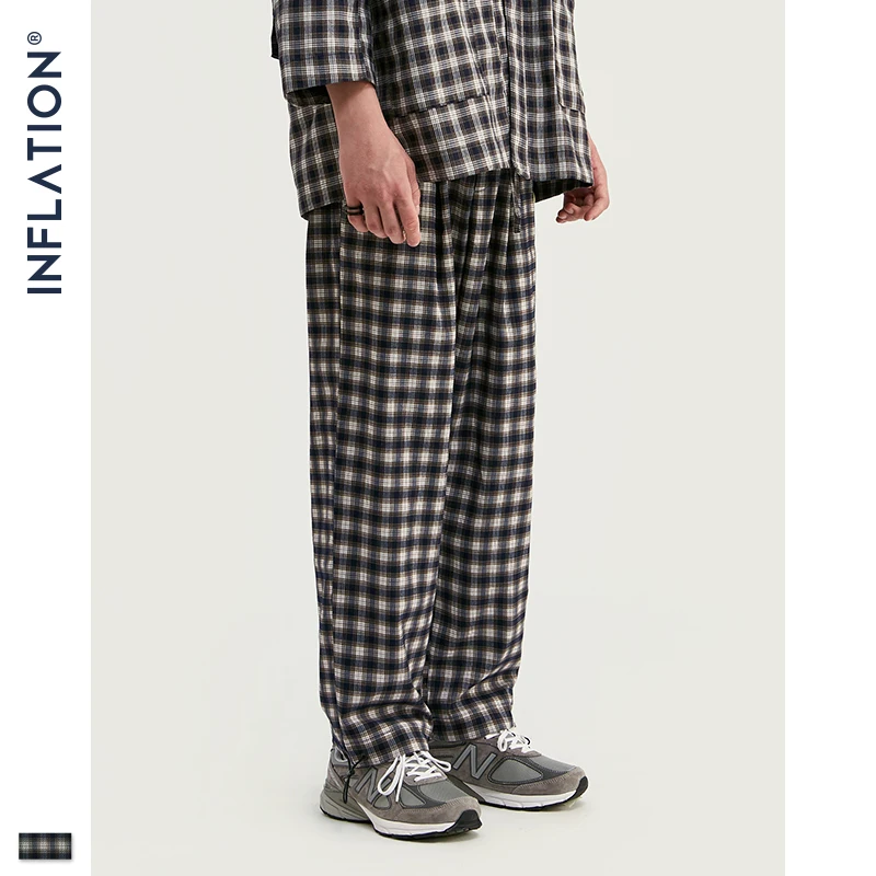 INFLATION 2020 DESIGN Loose Fit Men Blazer Suit In Black White With Check Terno Masculino Blazers Streetwear | Мужская одежда