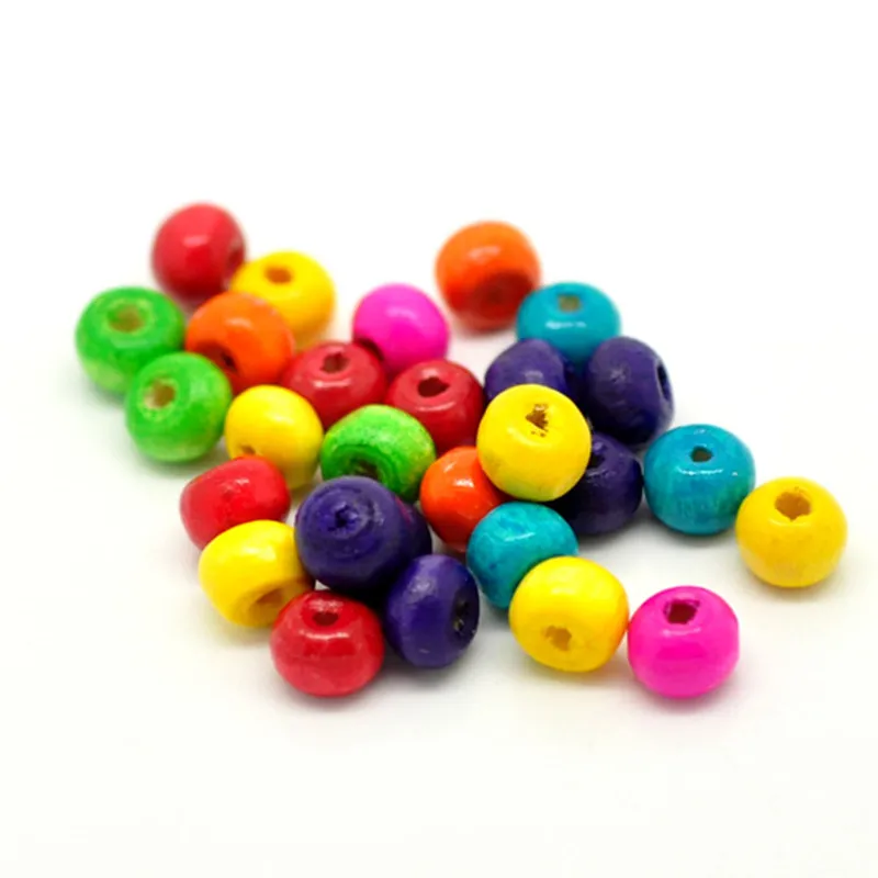 DoreenBeads круглые Круглые разноцветные деревянные разделители для