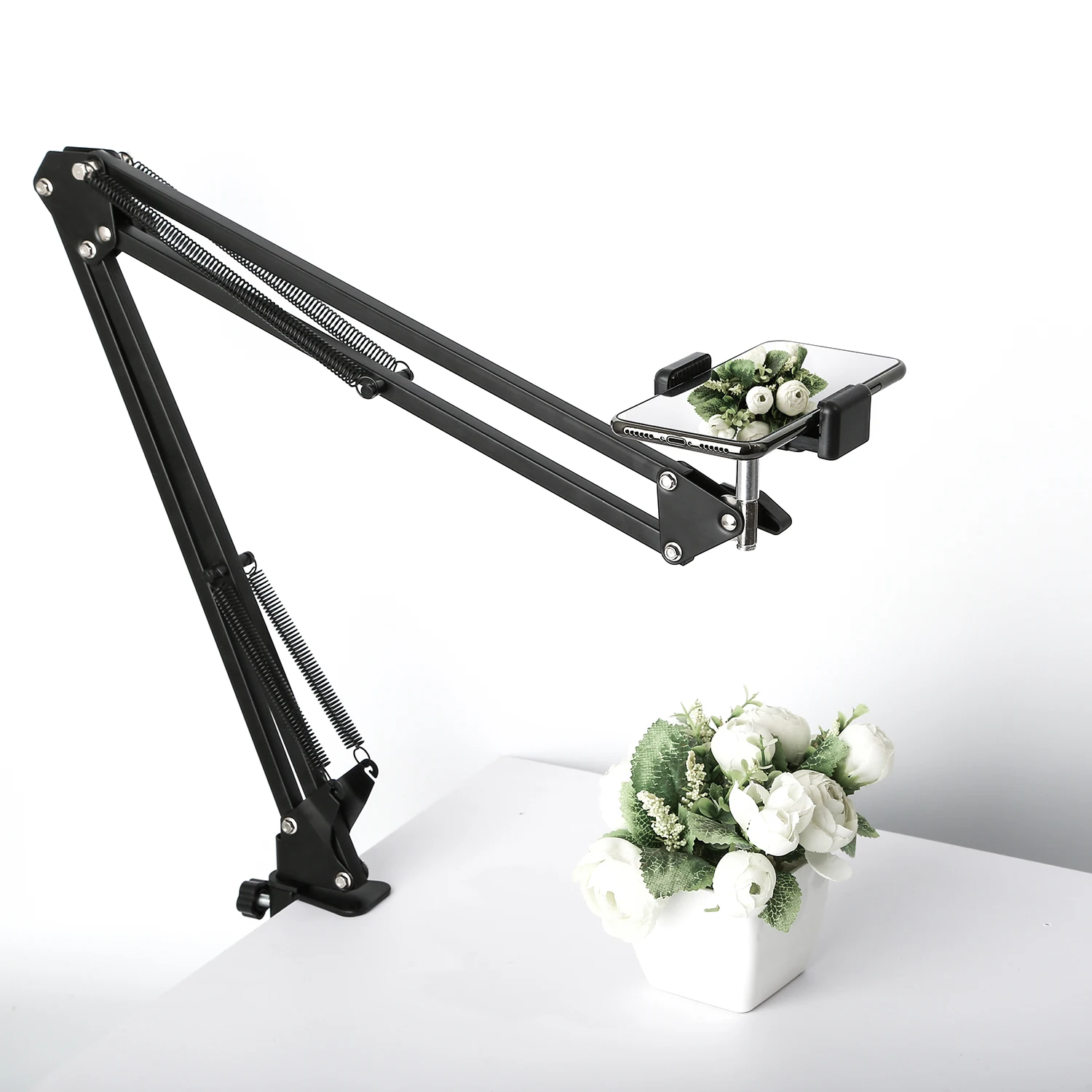 Selfie Light 26cm 33cm Ring RGB Lamp With Long Arm Desktop Tablet For Phone Video Live Overhead shooting Manicure