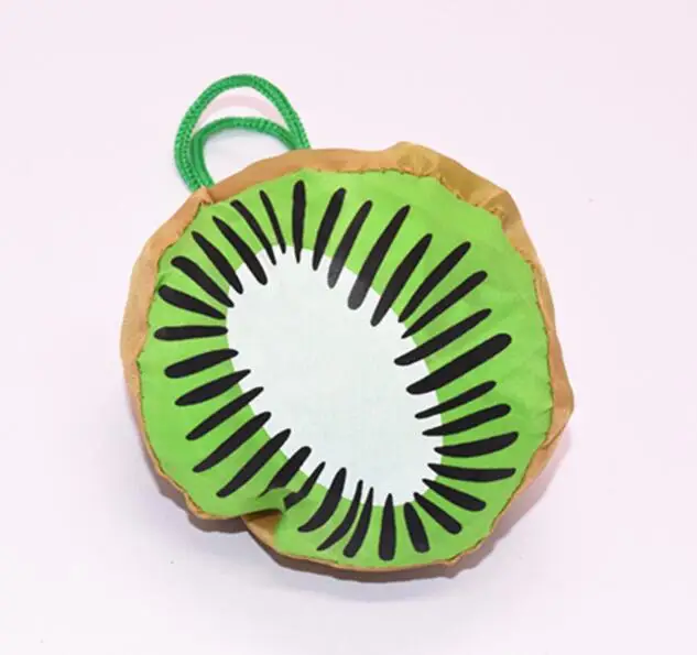 Kiwi 1 шт. многоразовая хозяйственная сумка для женщин, для овощей, фруктов, эко, многоразовая складная сумка для покупок, чехол, милая большая сумка для хранения, тканевая сумка - Цвет: Kiwi