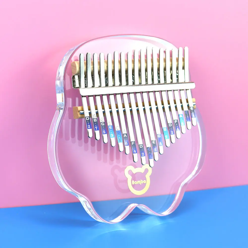 

Прозрачный Kalimba игрушечное пианино 17 ключ Музыкальные инструменты калимба фортепиано музыкального оборудования с Аксессуар Чехол