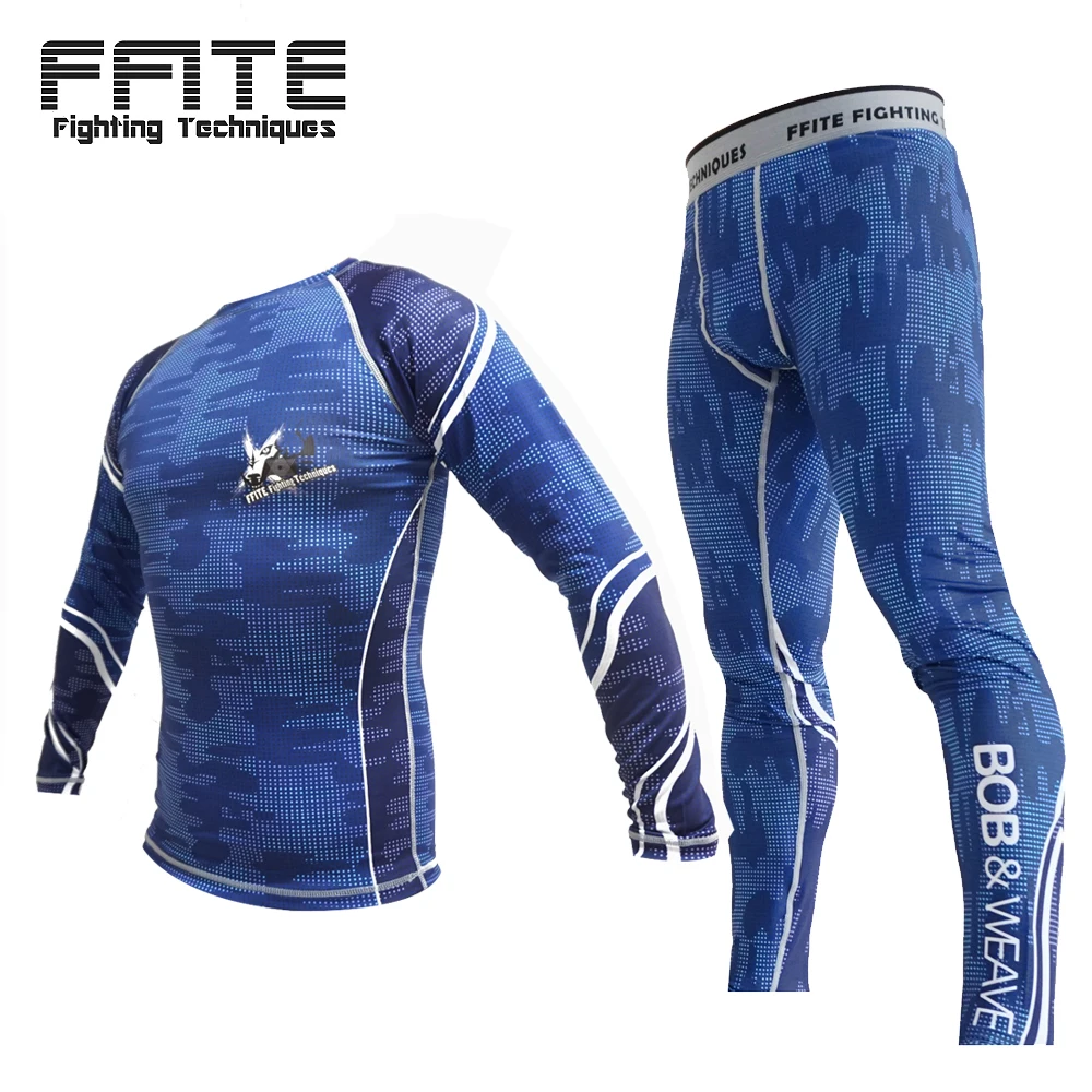 Jersey and Pants Набор кикбоксинга компрессионные колготки Джерси Брюки BJJ Рашгард ММА для мужчин обтягивающие брюки Муай Тай - Цвет: Jersey and Pants