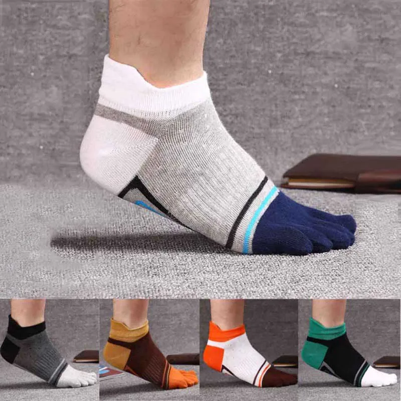 1 pair 39-43 Toe Socks Lady men Finger-separated Odor Resistant Cotton Polyester Spandex Ankle Hosiery