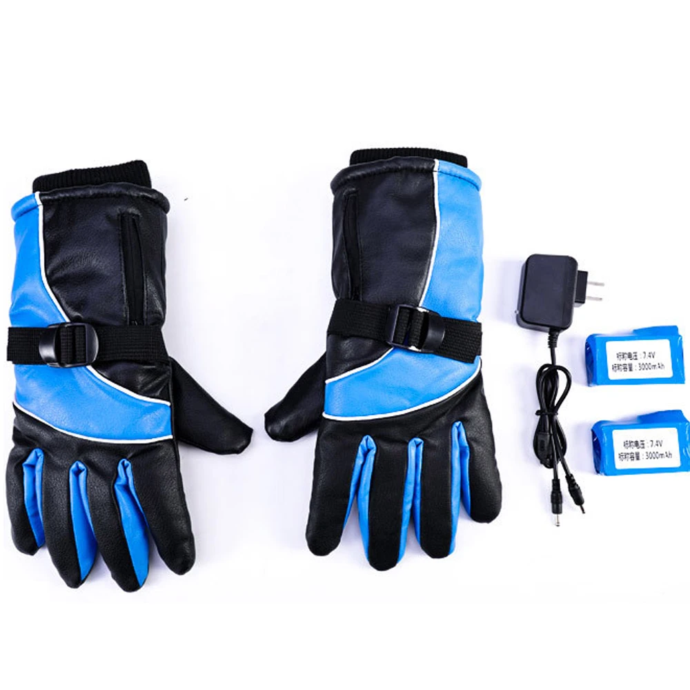 

Водонепроницаемые перчатки с зарядкой и подогревом, теплые зимние перчатки с электроподогревом, для занятий на открытом воздухе, велоспорт...