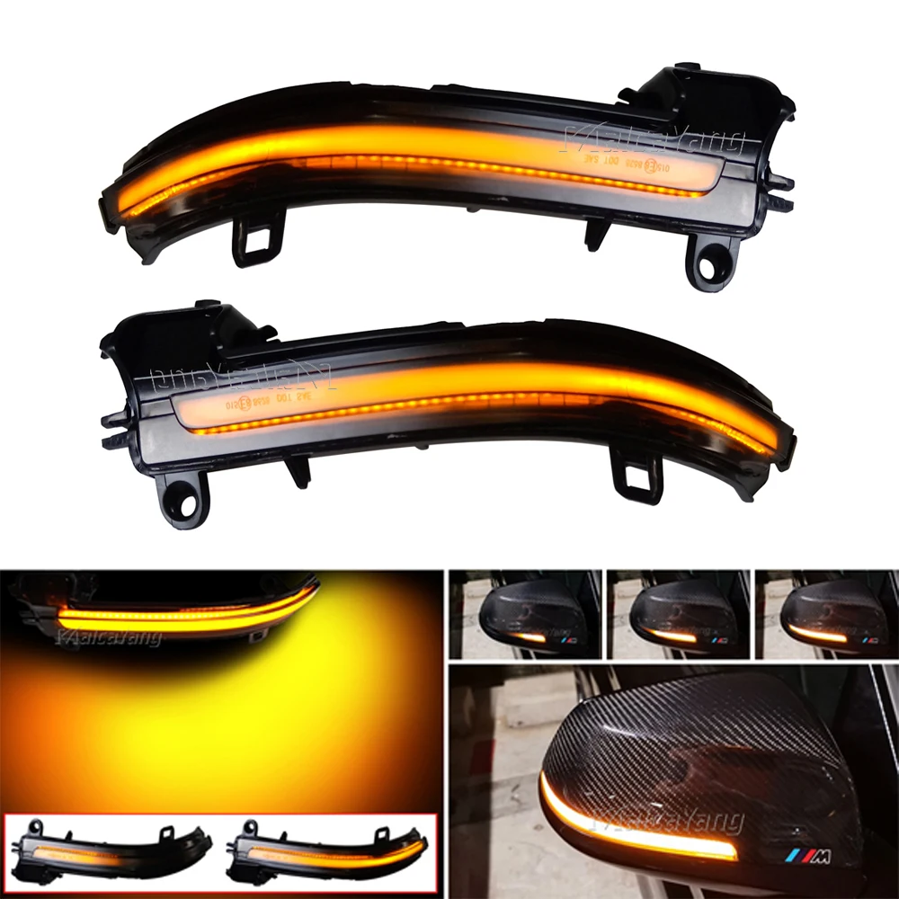 2x светодиодные динамические поворотники боковые зеркальные лампы