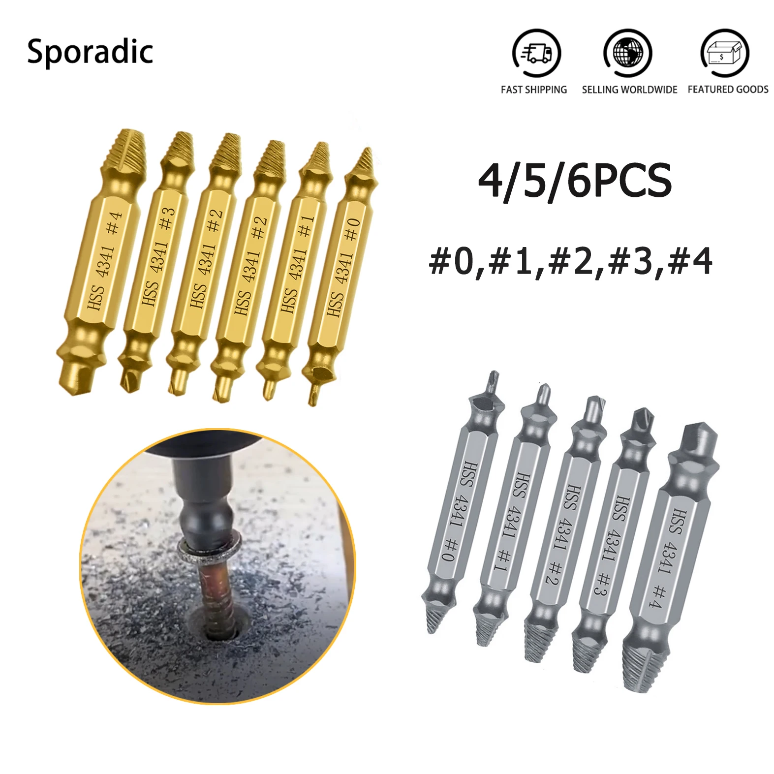 Damaged screw extractor Drill Bit Set For Stripped Broken Screw Bolt Remover Extractor Easily Take Out Demolition Power Tools