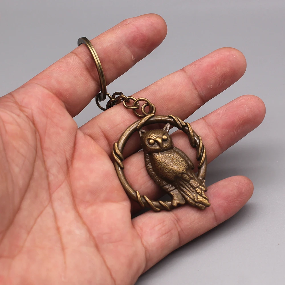 Hapiship 2019 женские/мужские Модные Винтажные брелки из сплава с бронзовой совой