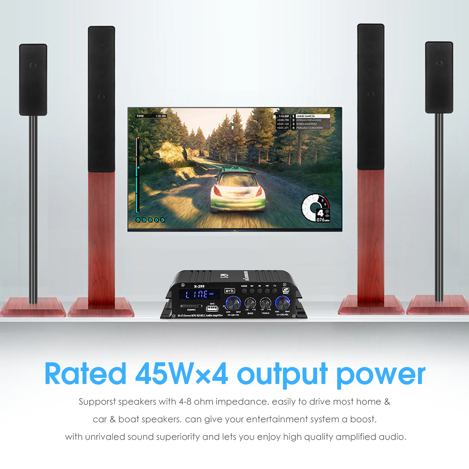Douk Audio Home/Car/Marine 4 канальный цифровой усилитель стерео Bluetooth 5 0|Усилители мощности| |