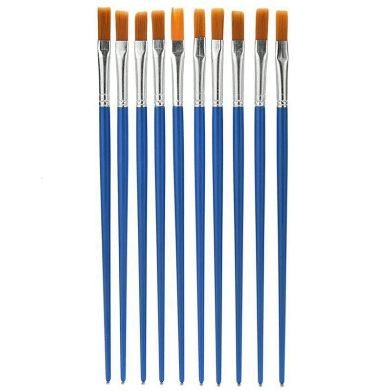 

Promotion! 10 Pcs Nylon Hair Paint Brush Set Professional Artist Paint Brushes & 1 Pcs 20CM Aluminium Alloy Non-Stick Frying Pan
