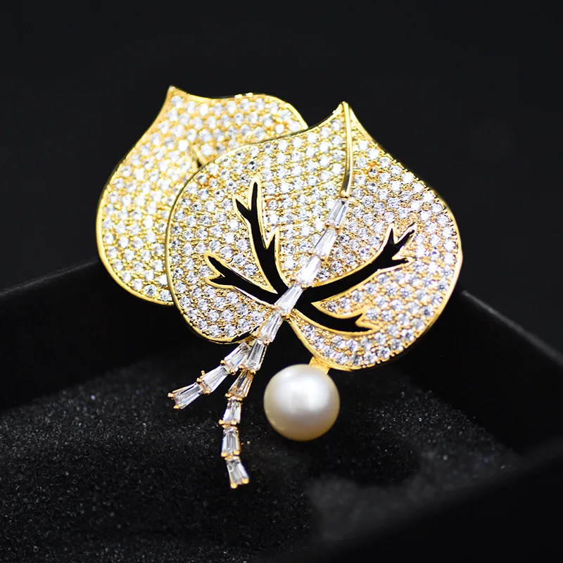 New Autumn Winter Season Natural Fresh Water Pearl Brooch Zircon Heart Brooches For women Fashion Accessories Fine Jewelry | Украшения и