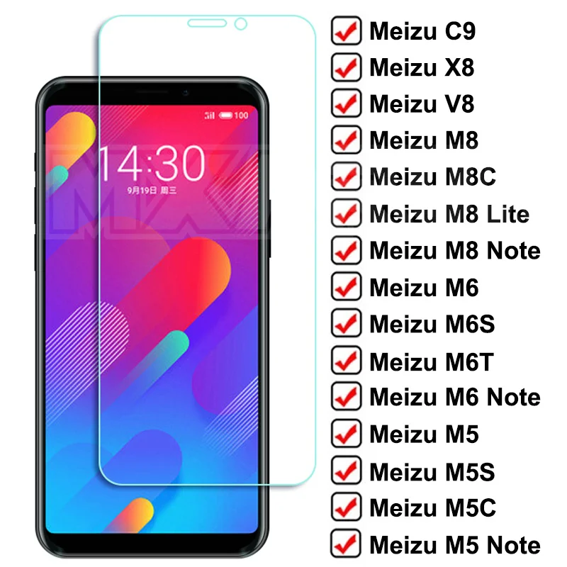 Защитное стекло 9D для Meizu C9 Pro M8 Lite M6 M5 Note 9 8 M8C M6S M6T M5S M5C X8 V8|Защитные стёкла и плёнки