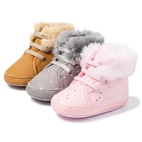 winter new baby booties shoes fluff keep warm newborns flash baby boy gilr shoes boots first walkers infant crib shoes