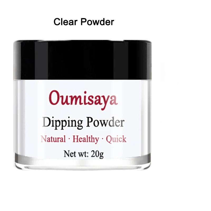 20 г/шт. Oumisaya Nail Dip порошок цвета, Dip системы первой необходимости, без запаха и здоровый(нет необходимости УФ/светодиодный светильник лампы лечения - Цвет: clear powder